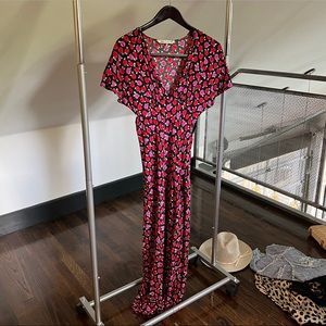 Floral Dress Flutter Sleeve